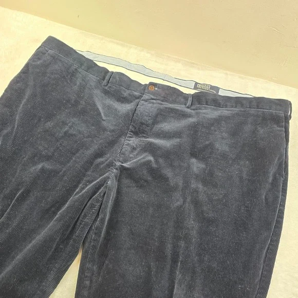 Polo Ralph Lauren Corduroy Pants Mens 58B 56x29 Big Tall Blue Cotton Classic Fit